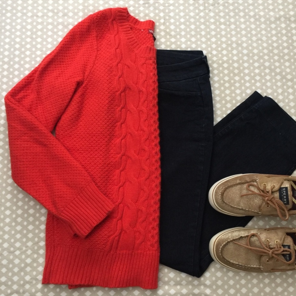 Cable Knit Wool-Rabbit Hair Blend Sweater